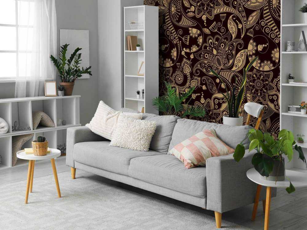 Gyldne blomstermønstre