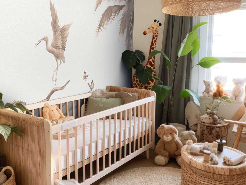 Gren med jungledyr i taupe