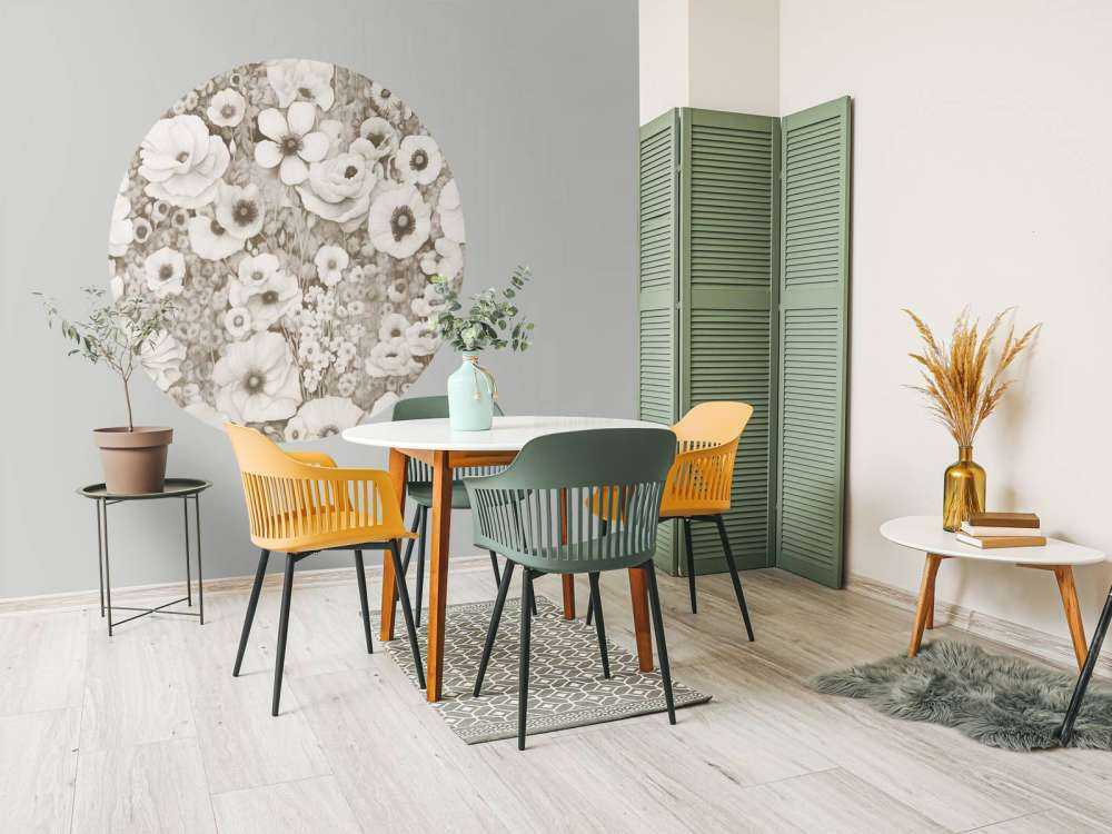 Poppy Tale Monokrom Gul