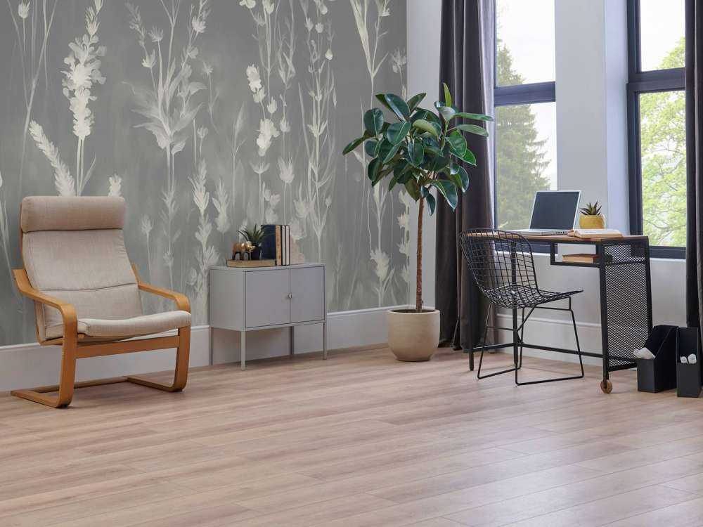 Lavendel Eng Sømløs Sølvgrå