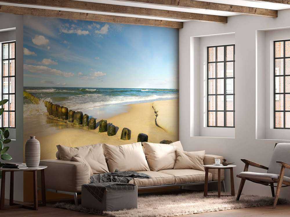 Strand på en smuk dag