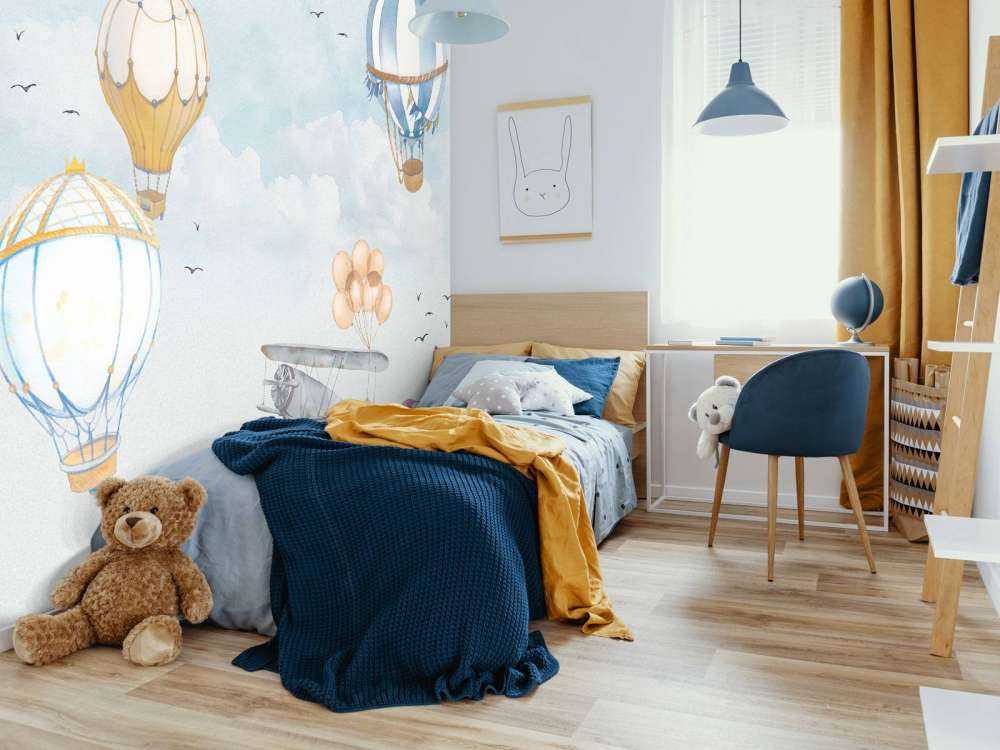 Varmluftballoner blå