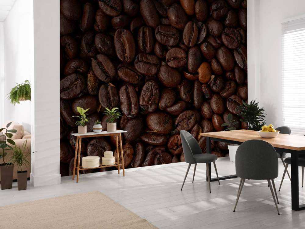 Kaffebønner tæt på
