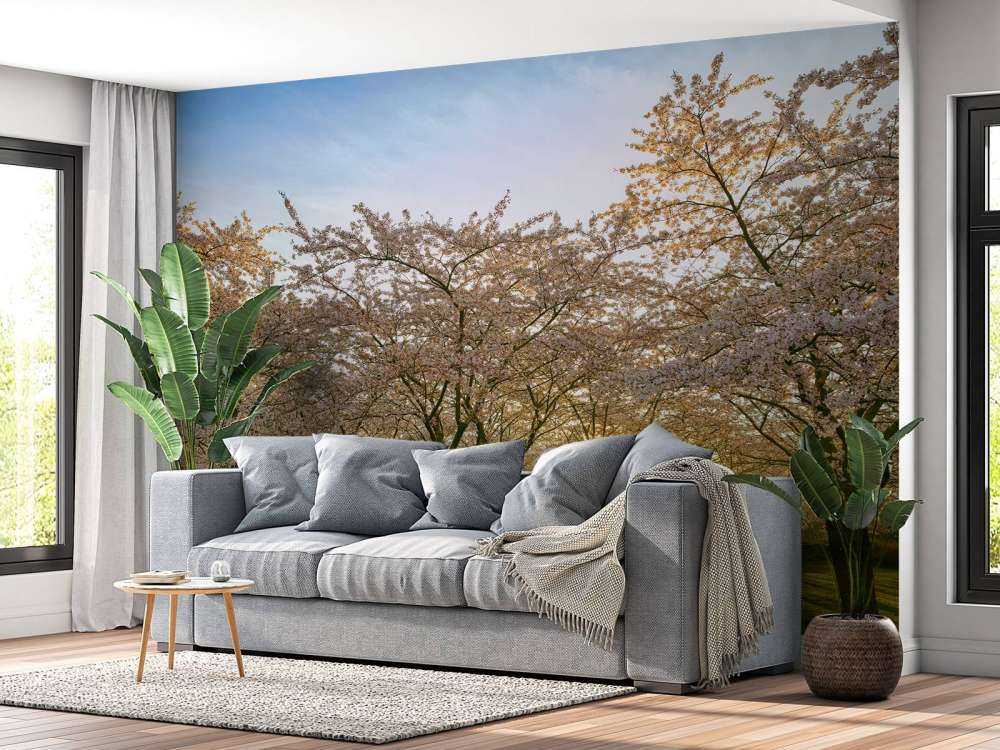 Blomstrende blomstrende træer