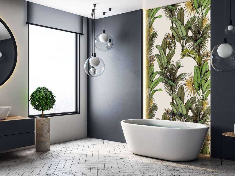 Tropiske palme- og bananblade