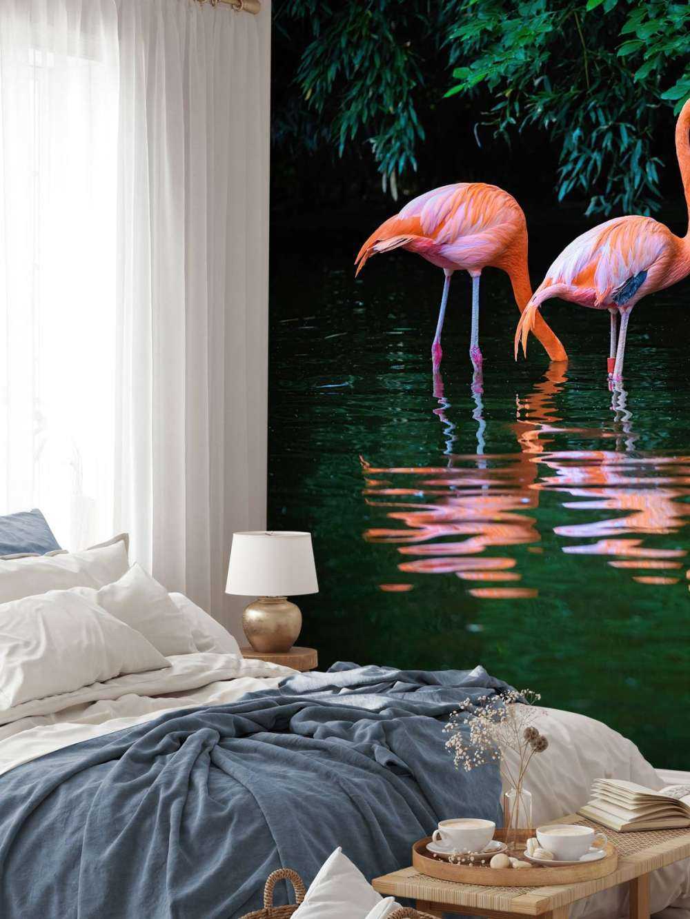 To bilibiske flamingoer