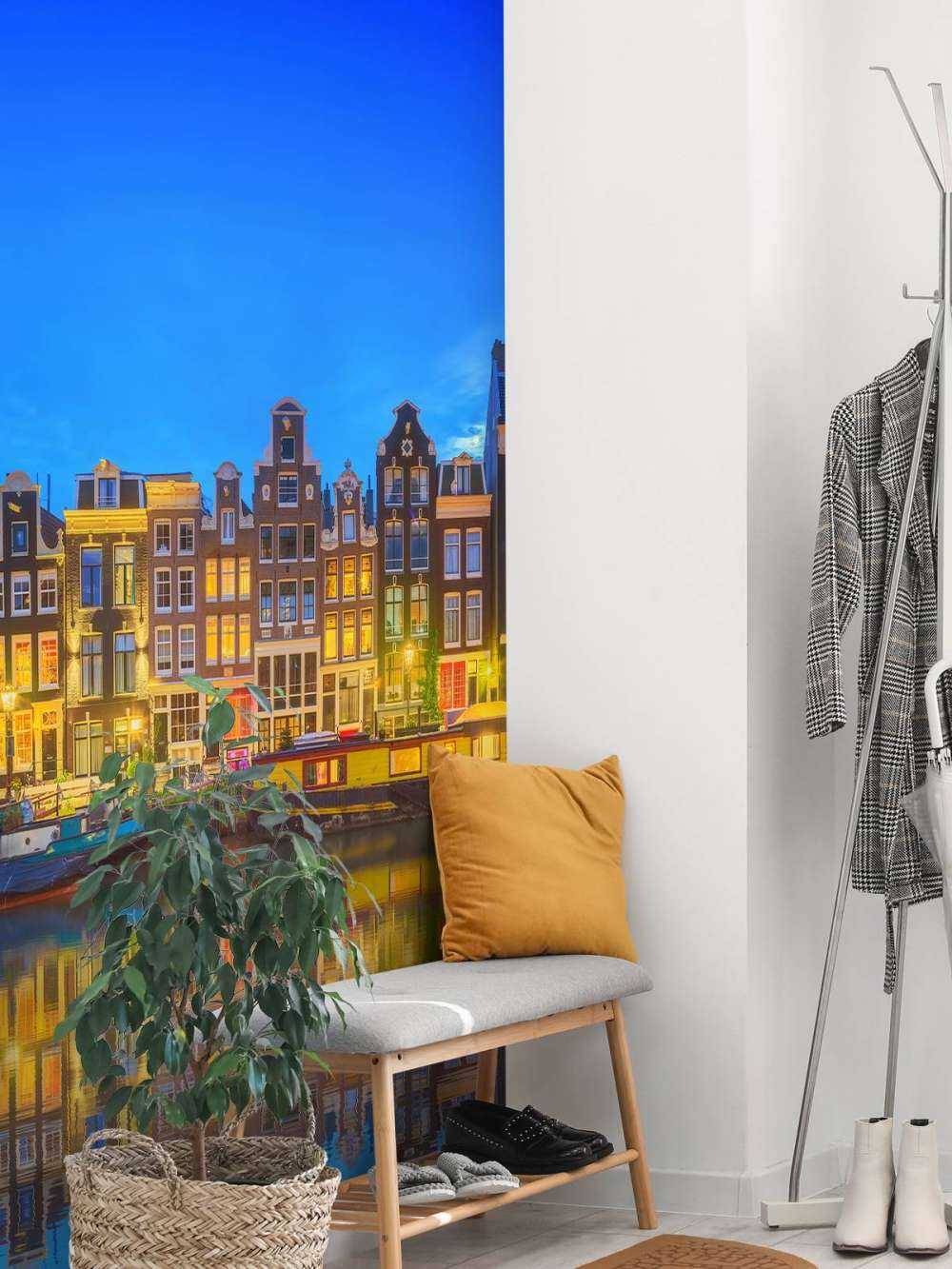 Amsterdam-kanalen om natten