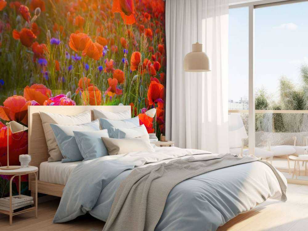 Valmuer med stigende sol