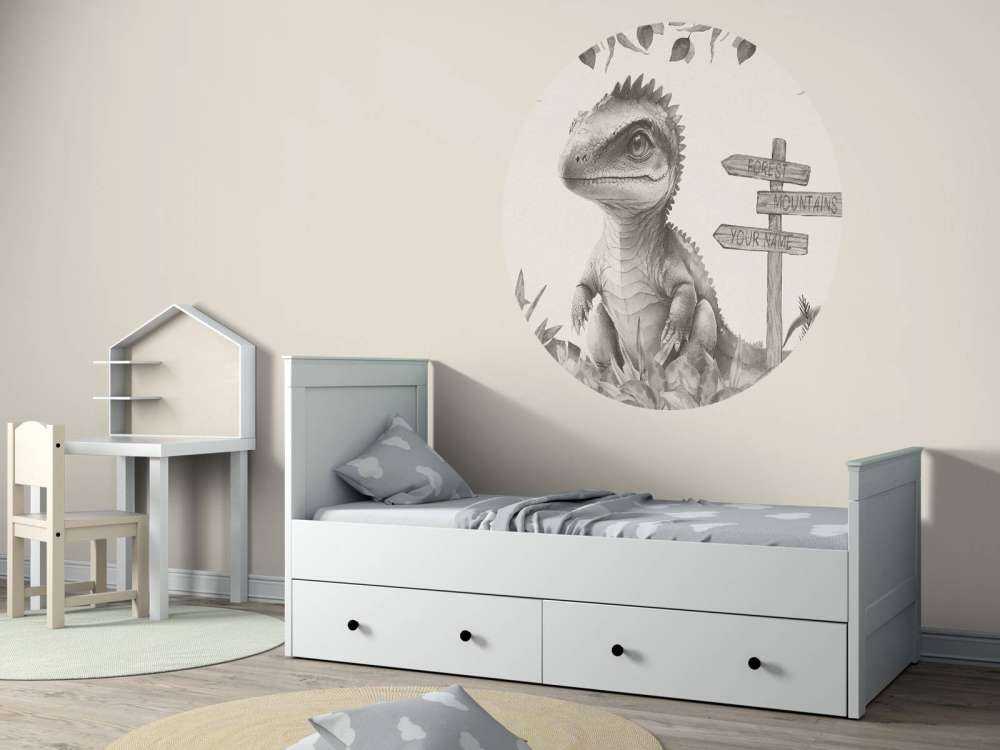 Baby spinosaurus i den beige junglen