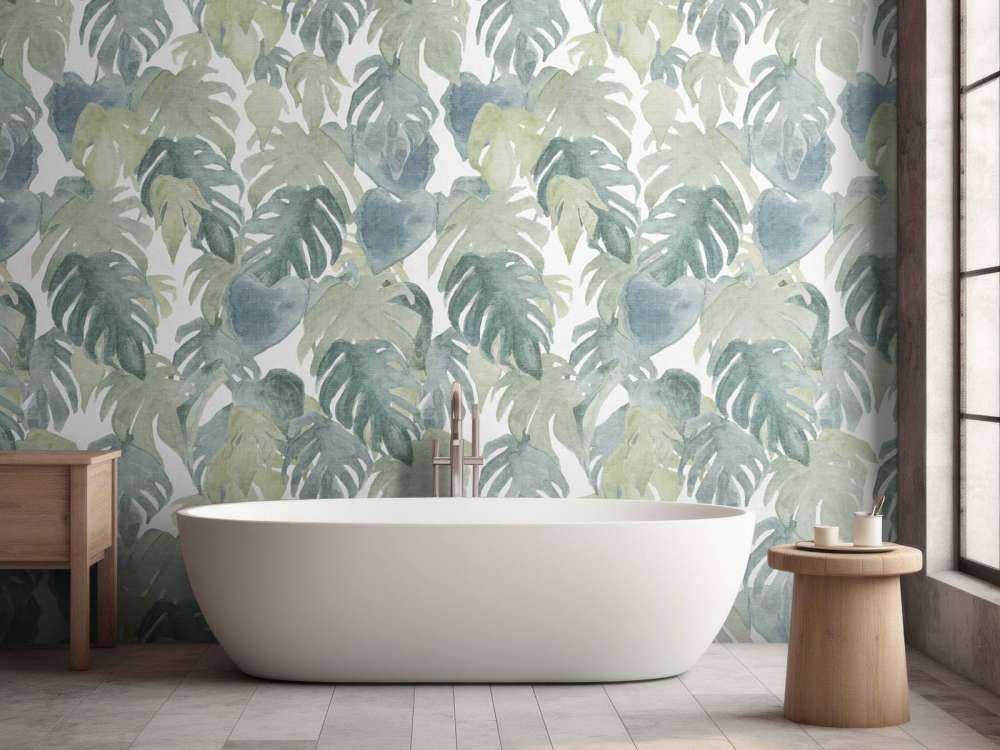 Tropiske akvarelpalmer