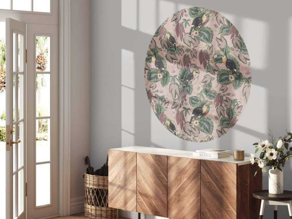 Tropiske junglefugle & tukaner - pink