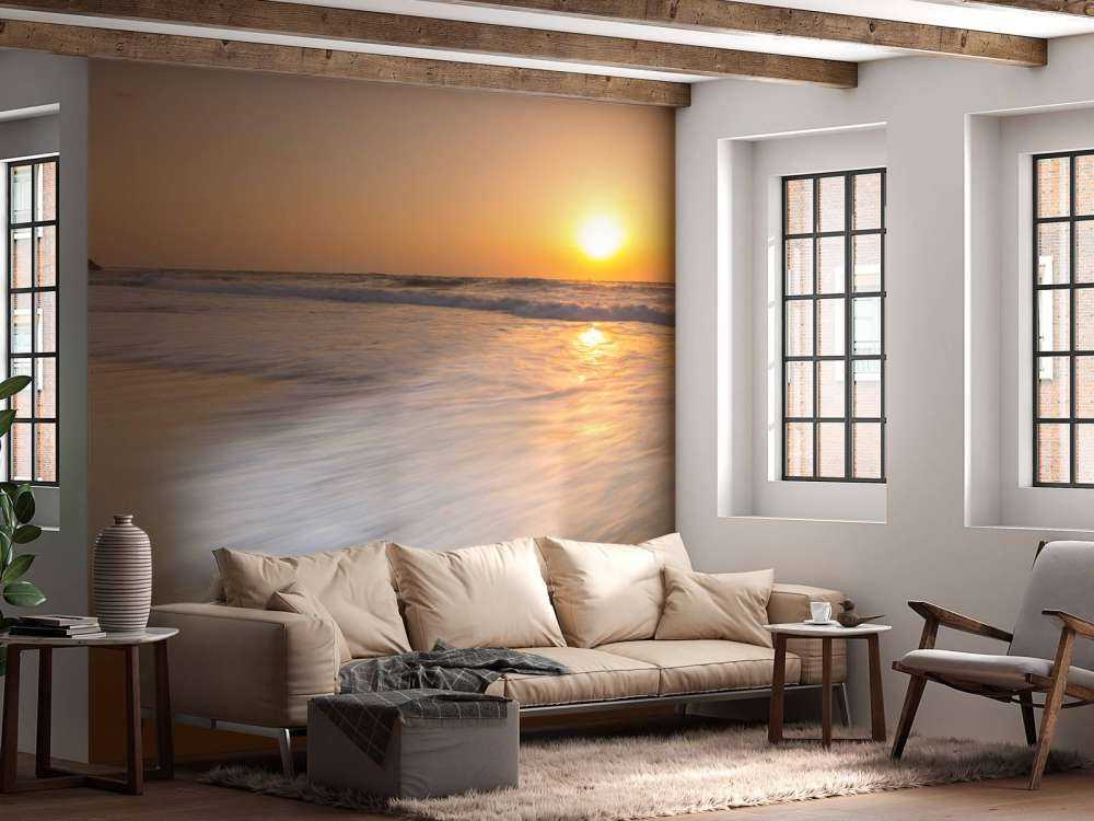 Solnedgang ved stranden