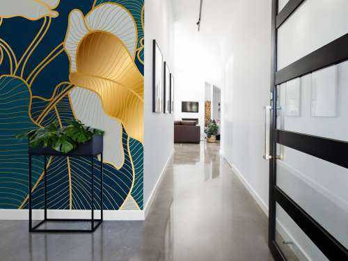 Lyxig guld Art Deco