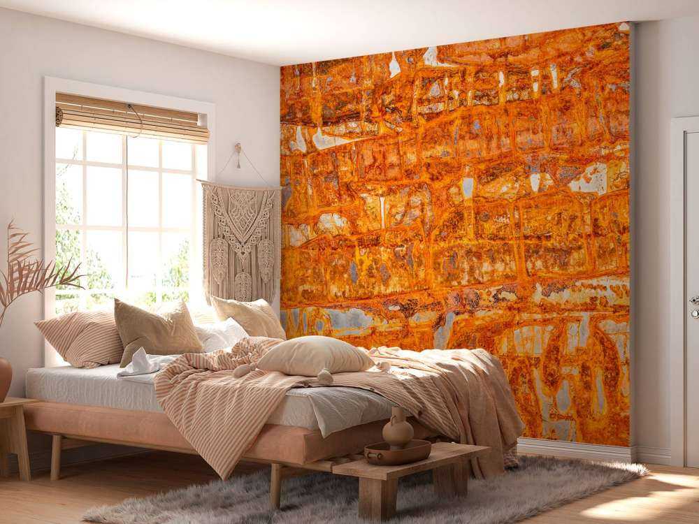 Rostig metallplatta