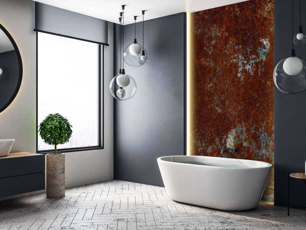 Rostig metallstruktur