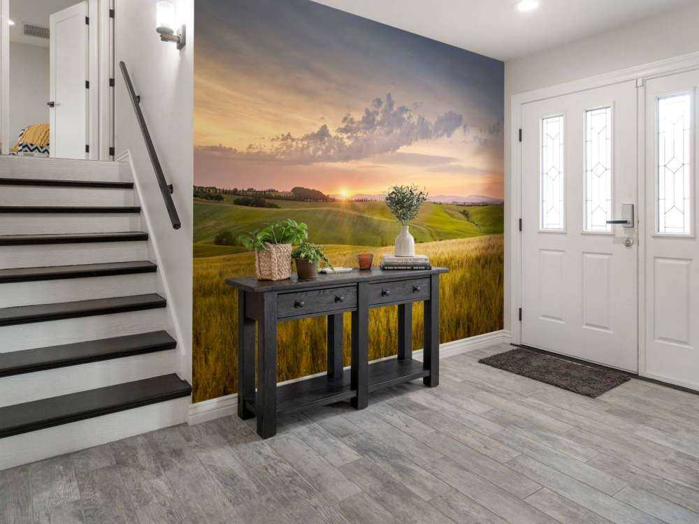 Solnedgång i italienskt landskap