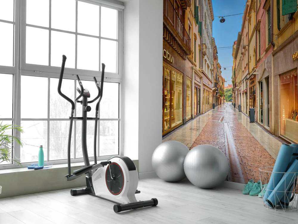 Shoppinggatan tidigt på morgonen