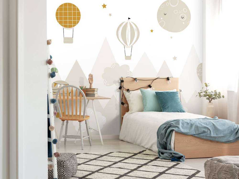 Varmluftsballonger genom bergen