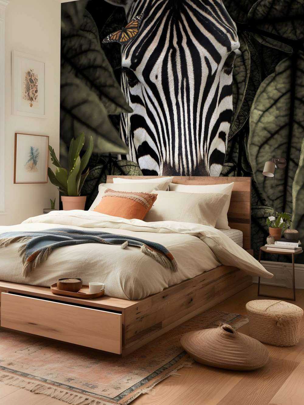 Porträtt av djungelzebra