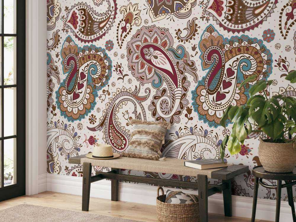 Färgade blommor i bakgrunden