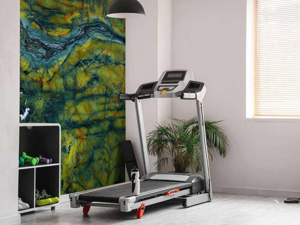 Grön marmor med orange