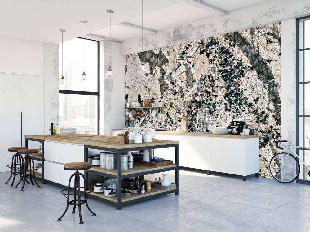 Marmor med blockstruktur