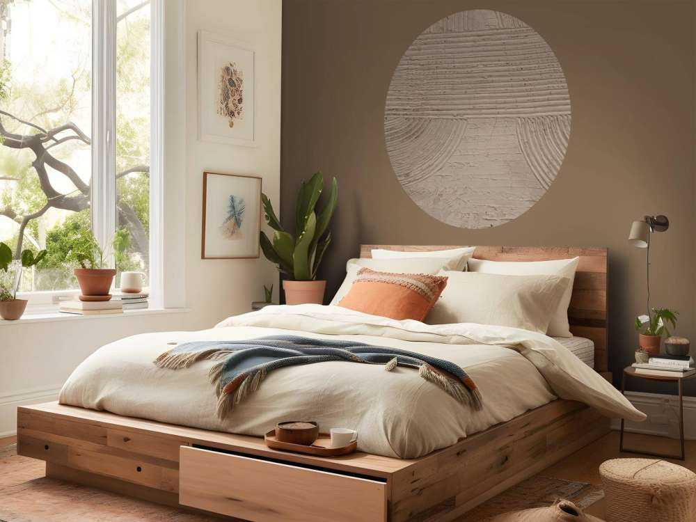 Linjer och strukturer i taupe
