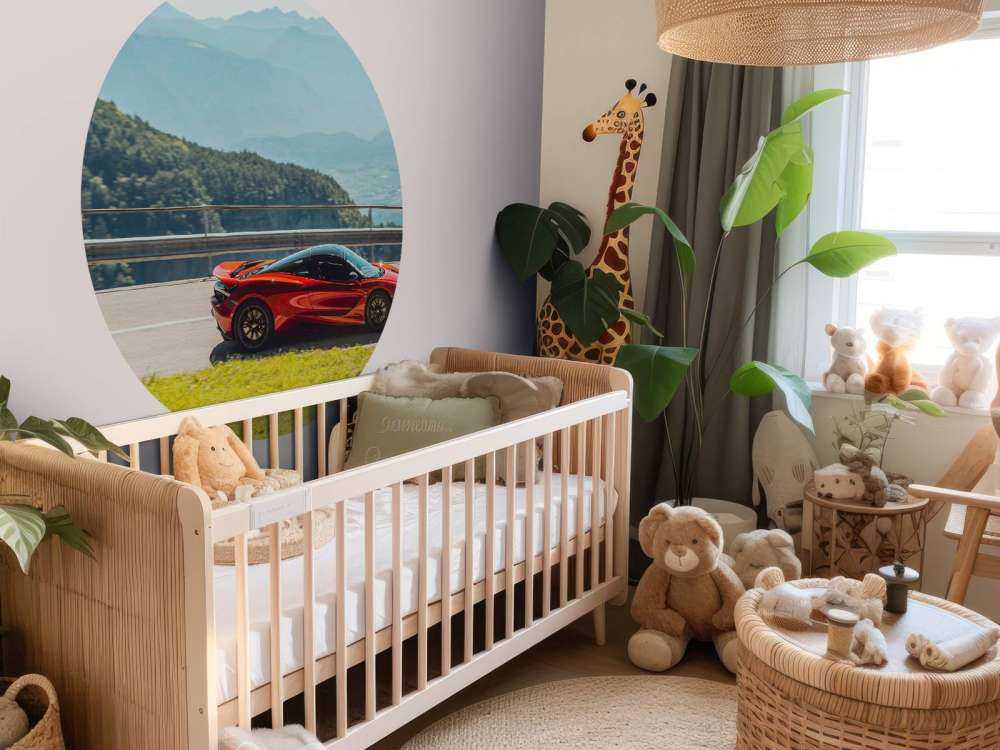 Ridande genom bergpanorama