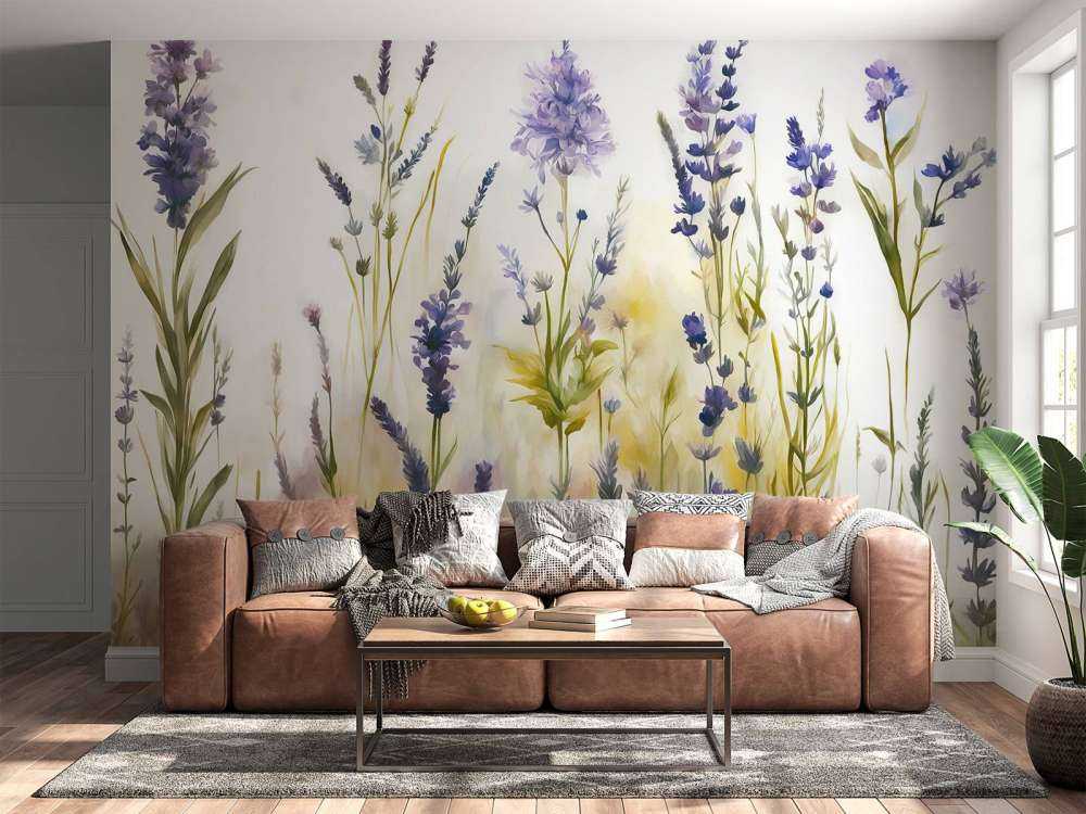 Lavendel Glänta Sömlös Pastell