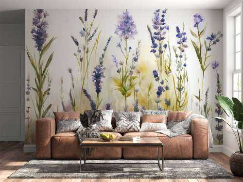 Lavendel Glänta Sömlös Pastell