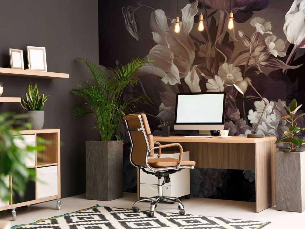 Bukett med lila tulpaner