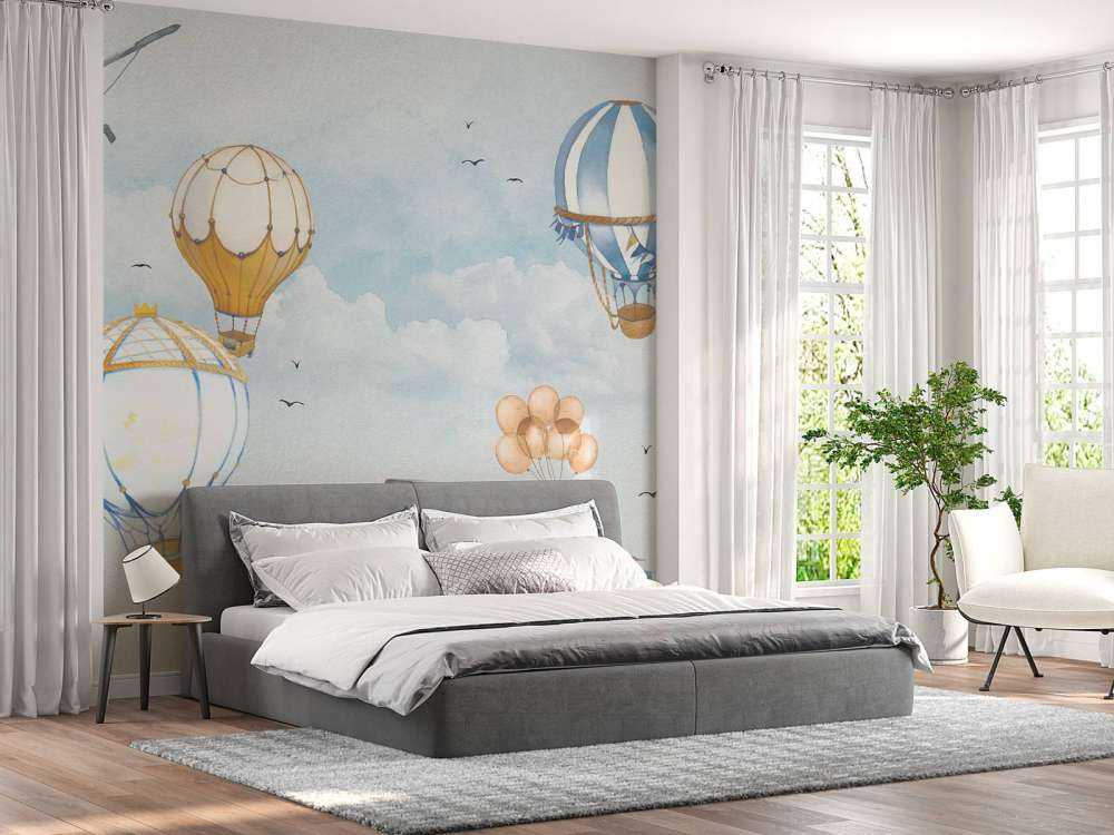 Varmluftsballonger blå