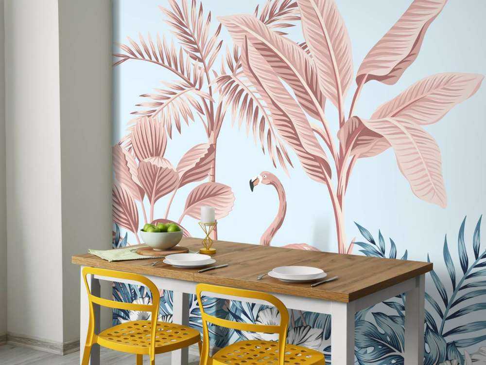 Rosa tropisk djungel