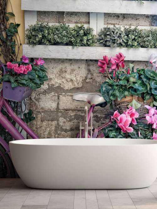 Tappningcykel med blommor