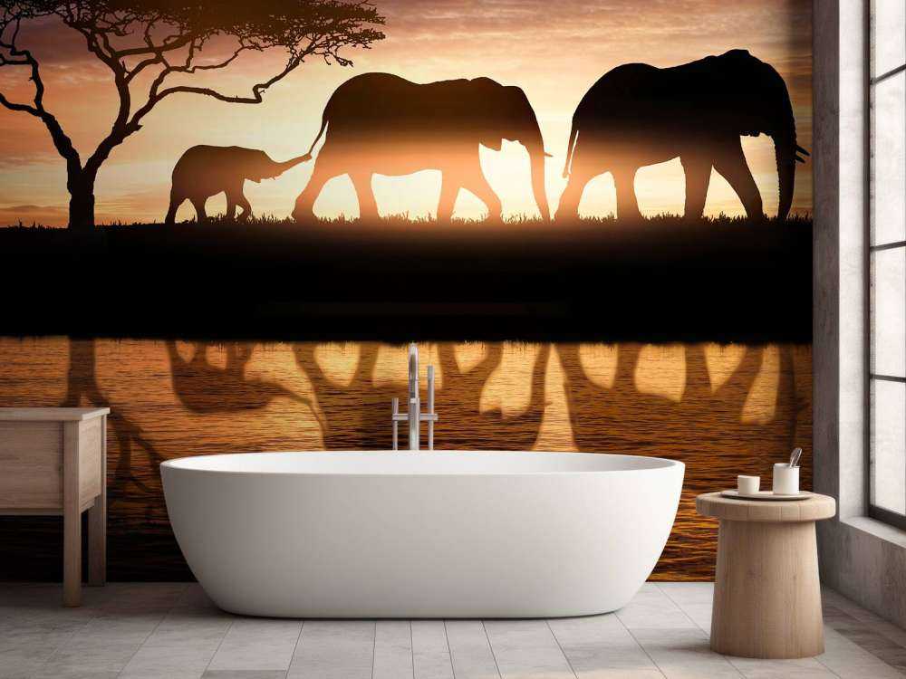 Elefanter i savannen