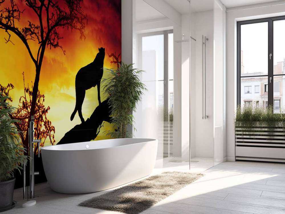 Gepard på ett träd