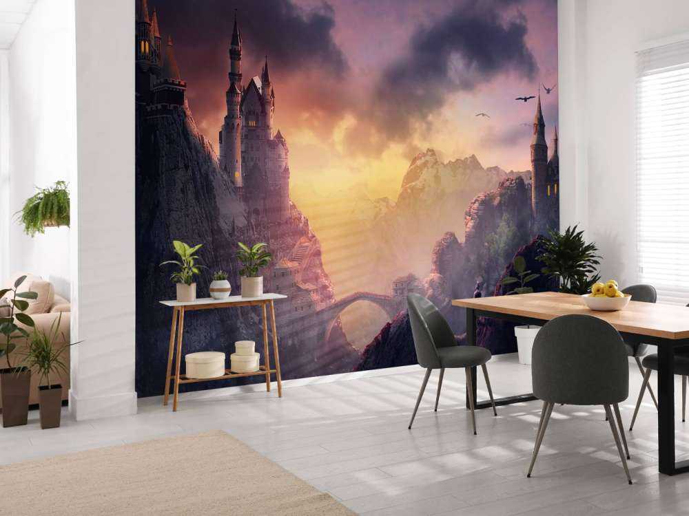 Slottet i solnedgången