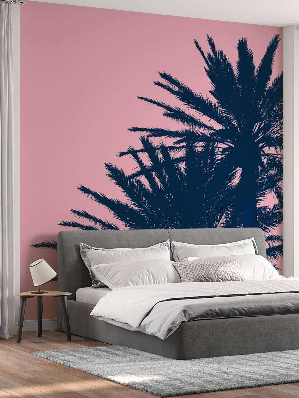 Palmer med rosa bakgrund