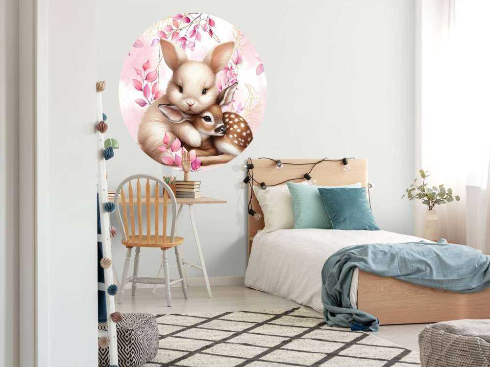 Kærlig kanin og lille hjort