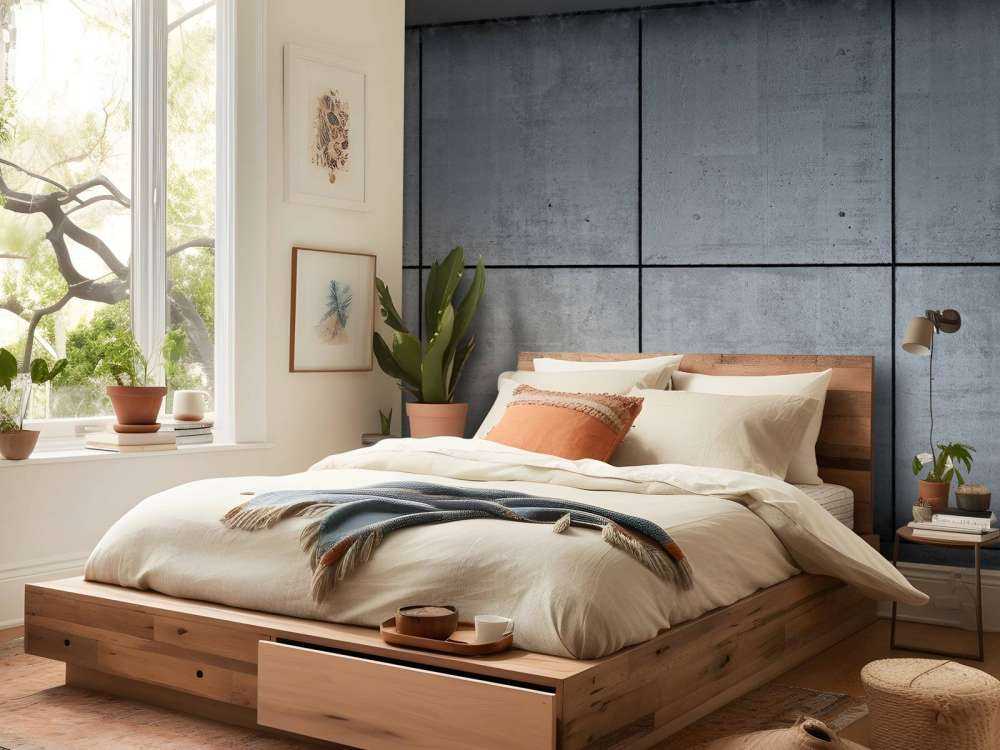 Boksesæk med konkret tapet