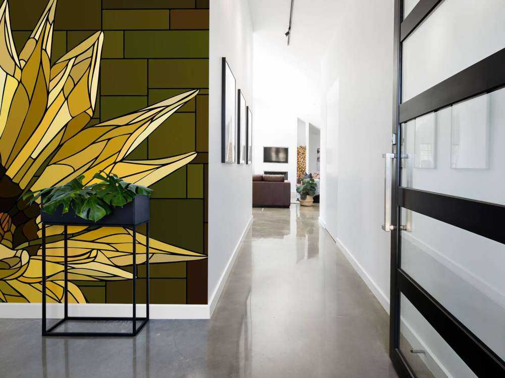 Gul gazania i blomst