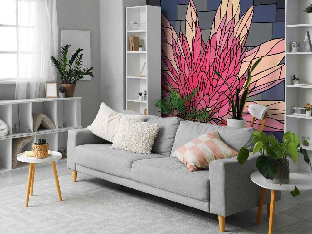 Lyserød blomst i blomstring