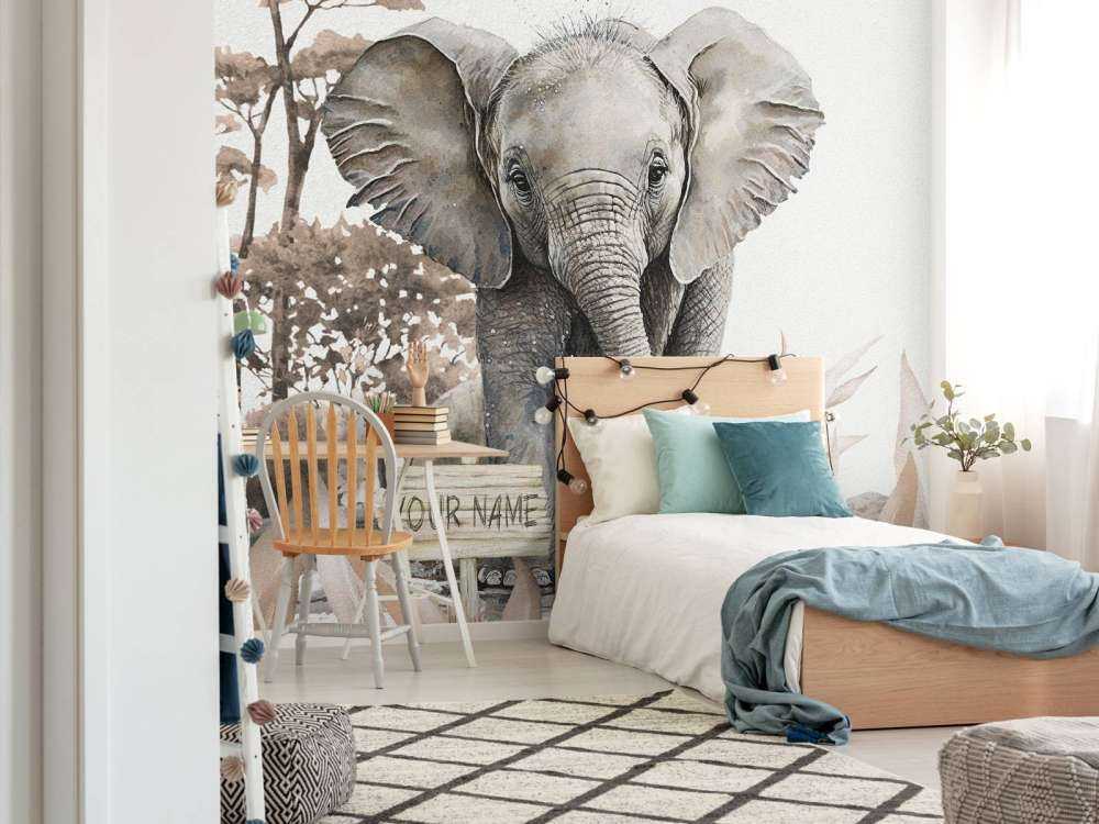 Elefant i junglen taupe