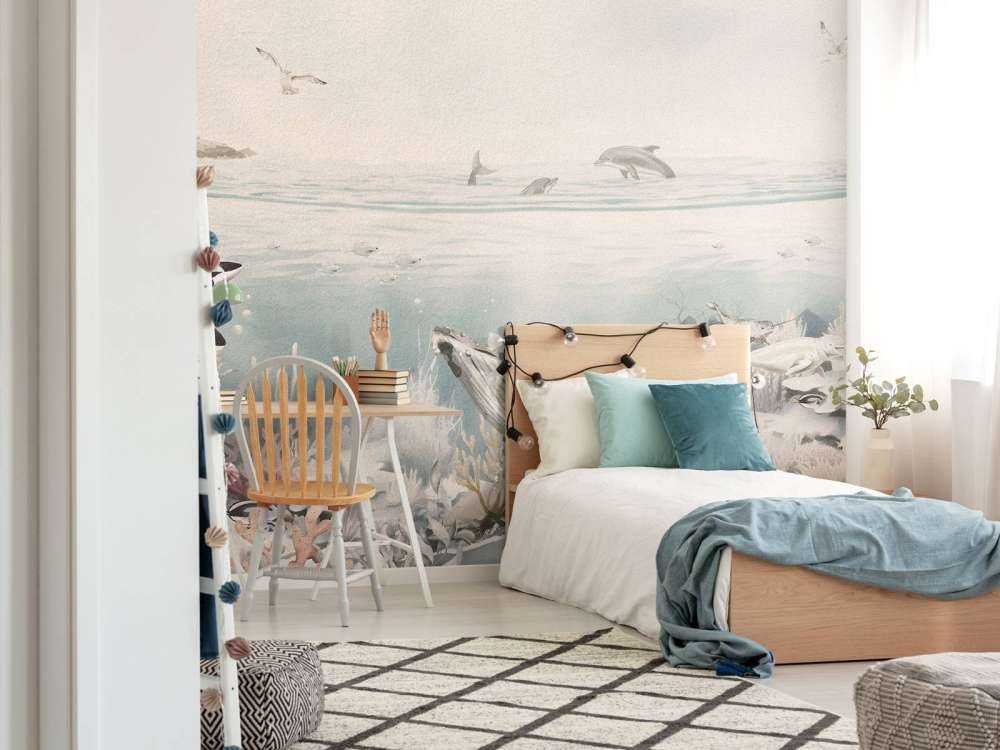 Ocean Landskab med Dyr