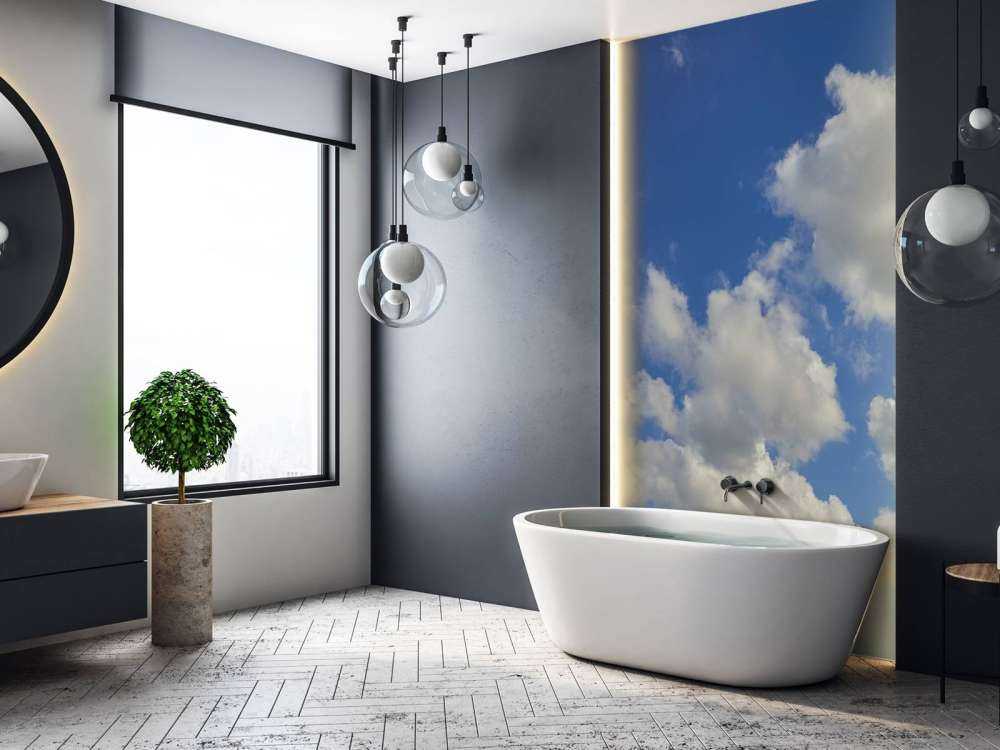 Skyer på blå himmel