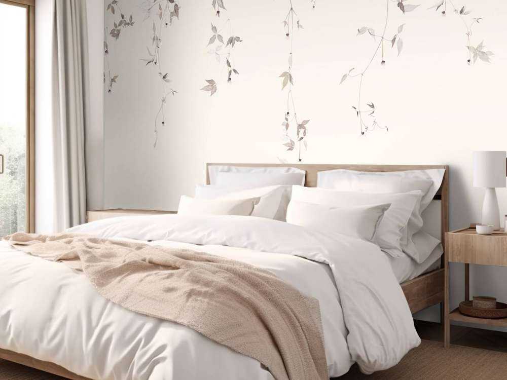 Lys klematisranke med blomster