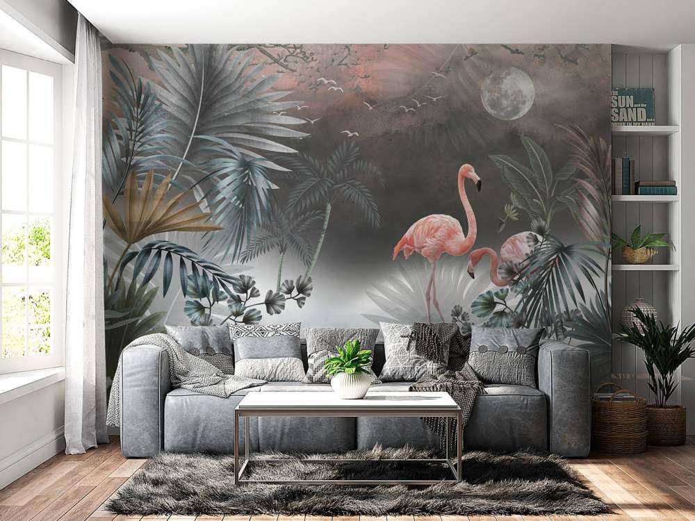 Flamingoer om natten