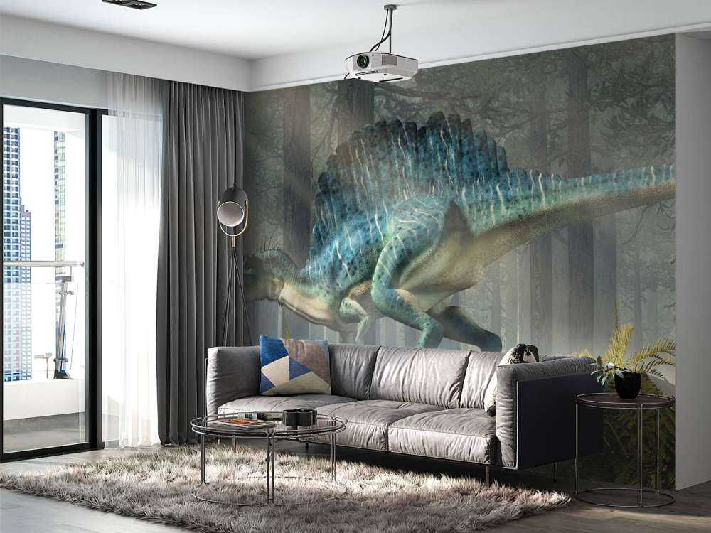 Spinosaur i en skov