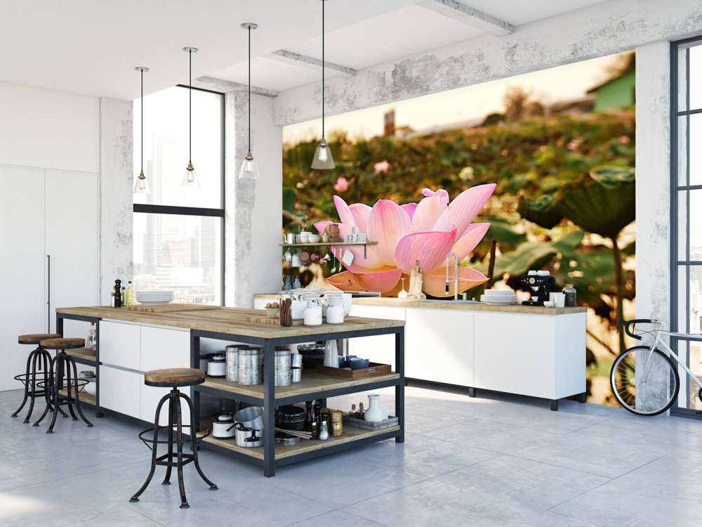 Lyserød lotusblomst