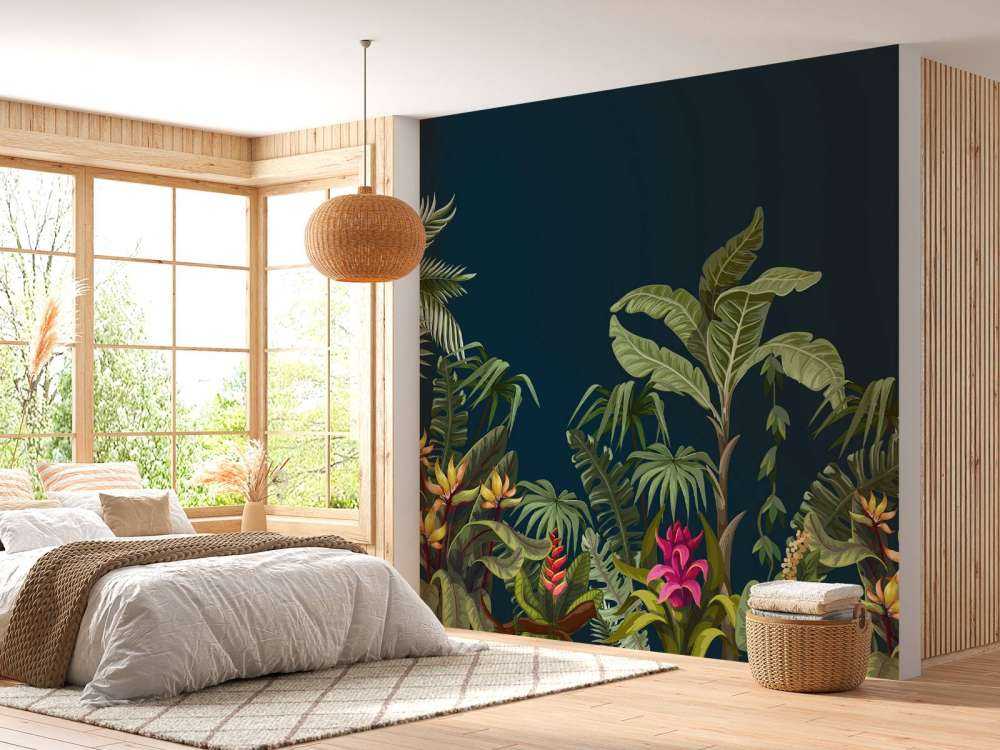 Jungleblomster og -træer